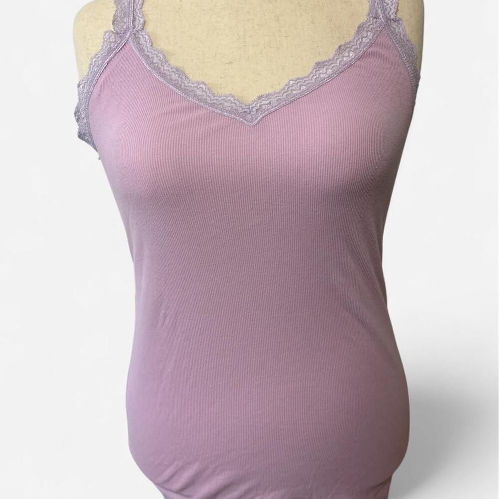 Old Navy Women's Purple Lace Layering Tank XL 2010 y2k